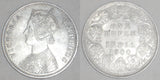 Beautiful Silver Coin from India British Occupation Milled Coin 1900B One Rupee Victoria Empress KM 492 AU++&nbsp;