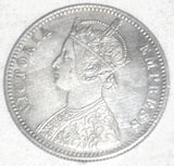 Beautiful Silver Coin from India British Occupation Milled Coin 1900B One Rupee Victoria Empress KM 492 AU++&nbsp;