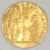 Beautiful 1779-89 Gold Coin Venice Italy Ducat Zecchino Paolo Rainier KM 714 AU+