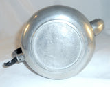 Antique 1825-37 Pear-Shaped Pewter Teapot Josiah Danforth Middletown Connecticut