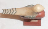 1987 Pennsylvania Folk Art Carved Painted Bird on Top of Heart By Alan Kohr