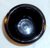 Old Pennsylvania Christian Link Redware Lead & Manganese Glazed Small Jelly Jar