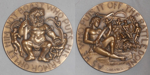 1961 Bronze Medal Society Of Medalists SOM 64 Nat Choate David and Goliath MIB