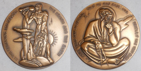 1951 Bronze Medal Society Of Medalists SOM 43 "In The Beginning" by Albert Wein