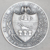 1962 Pure Silver Medal William Penn & The Seal of The State Of Pennsylvania MIB