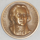 1971 Bronze Commemorative Medal Charles Carroll of Carrollton Ralph J. Menconi