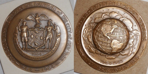 1964-1965 New York World's Fair Bronze Medal Corporation Unisphere by US Steel
