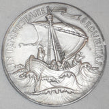 Vintage Austria Sterling Silver Medal St. George Slaying Dragon Safety in Storm