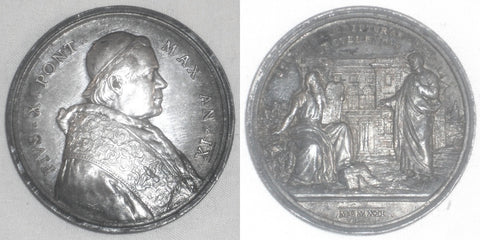 1912 AR Medal Pope Pius X AN IX Opening of Institute of Holly Scriptures Bianchi