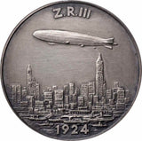 Germany 1924 Silver Medal LZ-126 Zeppelin Transatlantic Flight Graf von Zeppelin