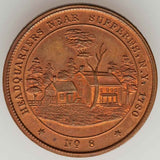 1862 Copper Medal George Washington Headquarters Sufferns NY 2nd Obverse Lovett