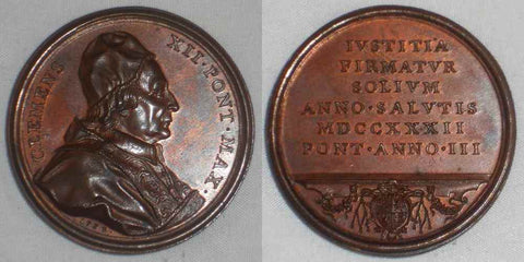 1732 Vatican Medal Pope Clemens XII A III Justice Confirmed By Year of Salvation