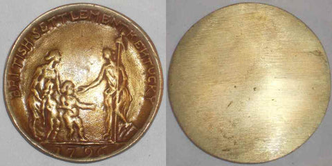 1928 Brass Medal 1796 Myddelton Tokens 1st National Bank Philadelphia XF+