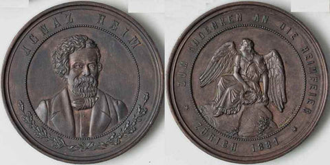 1881 Copper Medal Swiss Composer Jgnaz/Ignaz Heim Souvenir of Home Celebration