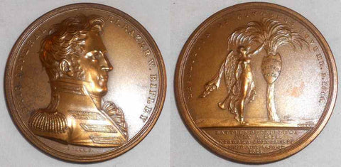 1814 Bronze Medal General Eleazer Ripley Chippewa Niagara Erie Battles J MI-19