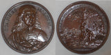c. 1740 Bronze Medal John Milton Paradise Lost Jean Dassier Sculptor Choice XF