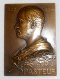 1910 Art Nouveau Prud'homme Plaque Louis Pasteur Award National Social Hygiene