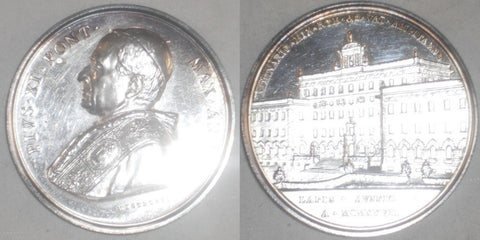 1927 Vatican Pius XI Silver Annual Medal Anno VI Minor Roman Seminary Mistruzzi