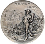 1905 Swiss Medal Fete De Vignerons Grape Growers Festival Vevey Canton Vaud MS65