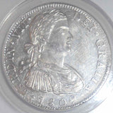 1809 Mexico 8 Reales Silver Coin Ferdinand VII Mint Mark Mo Assayer TH AU55