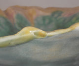 Antique Griffin, Smith and Hill Etruscan 9" Majolica Colorful Begonia Leaf Tray