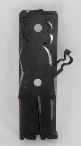 Rare Antique Tin German Flat-Back Large Cookie Cutter Preacher Man Wearing Hat
