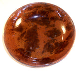 Antique Brown Colored Redware Manganese Glazed Deep Dish or Bowl SE Pennsylvania