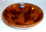 Antique Brown Colored Redware Manganese Glazed Deep Dish or Bowl SE Pennsylvania