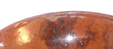 Antique Brown Colored Redware Manganese Glazed Deep Dish or Bowl SE Pennsylvania