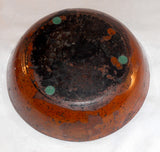 Antique Brown Colored Redware Manganese Glazed Deep Dish or Bowl SE Pennsylvania