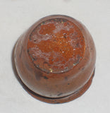 Old Redware Miniature Jar Blood Letting Vessel? Bulbous Shape Wide Surface Rim