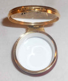Round Neiman-Marcus Enamel on Brass Box Christmas 1980 By tks Birmingham England