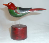 Don Noyes Folk Art Carved & Painted Colorful Bird Pennsylvania German Inspired
