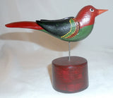 Don Noyes Folk Art Carved & Painted Colorful Bird Pennsylvania German Inspired
