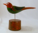 Don Noyes Folk Art Carved & Painted Colorful Bird Pennsylvania German Inspired
