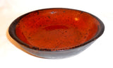Antique Manganese Glazed Orangish-Brown Redware Deep Pie Plate SE Pennsylvania