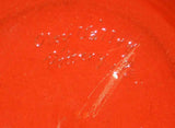 Oley Valley Pottery PA Redware Platter Sgraffito Horseman w/ Horn+Whip & Tulips