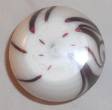 Vintage Orient & Flume Art Glass Paperweight Cobalt Blue Hearts & Vines Design