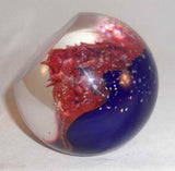 1994 Glass Eye Studio's Orion's Belt Paperweight Cobalt Blue, Purple, and Gold