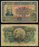 April 6, 1937 Mozambique 20 Escudos Banknote P74 Banco Nacional Ultamarino F