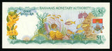 1968 The Bahamas Monetary Authority One Dollar Banknote Pick #27a Crisp XF/AU