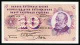 1956 Switzerland Banknote Ten Francs Gottfried Keller Image Pick 45c Crisp UNC