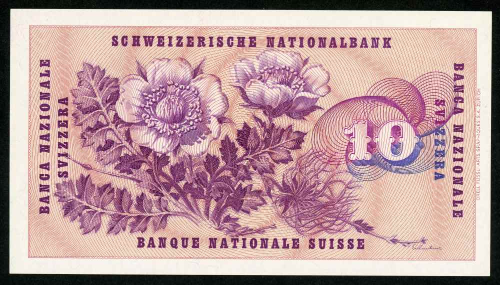 1956 Switzerland Banknote Ten Francs Gottfried Keller Image Pick 45c C ...