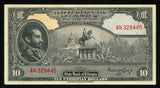 No Date Ethiopia 10 Dollars 1945 Banknote Emperor Haile Selassie P #14c Nice VF+