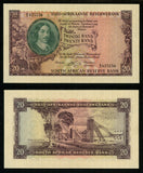 1962 South African Reserve Bank 20 Rands Banknote Van Riebeeck P# 108A UNC