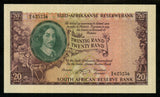 1962 South African Reserve Bank 20 Rands Banknote Van Riebeeck P# 108A UNC