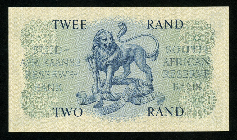 R2 Note Nice 1962 South African Reserve Bank Two Rands Banknote Van Riebeeck P ...