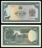 1975 Reserve Bank of Rhodesia 10 Dollars Banknote P #33i Apparent Uncirculated