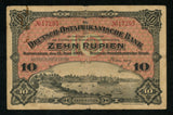 1905 German East Africa Bank 10 Rupien Banknote Pick Number 2 VG to About Fine