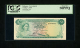 L1965 Bahamas One Dollar Queen Elizabeth II Signed Sands & Higgs About New 55PPQ